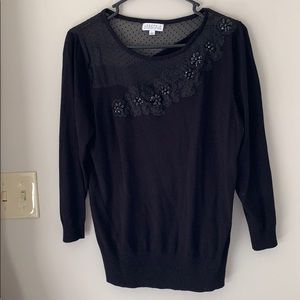 Beautiful Black Detailed Sweater by Joseph A.LARGE